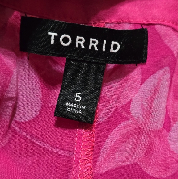 Torrid Hot Pink Skull Kimono, Plus Size 5 - Picture 2 of 2